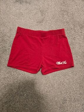 White Fox Shorts Size Medium Red White Logo Sporty Preppy Athletic Athleisure